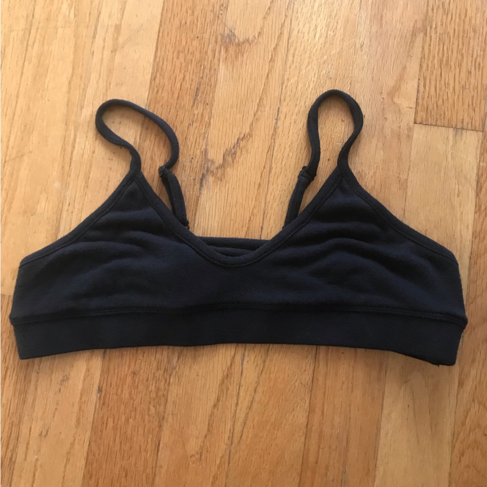 SKIMS PJ Sleep Bralette, L, Black